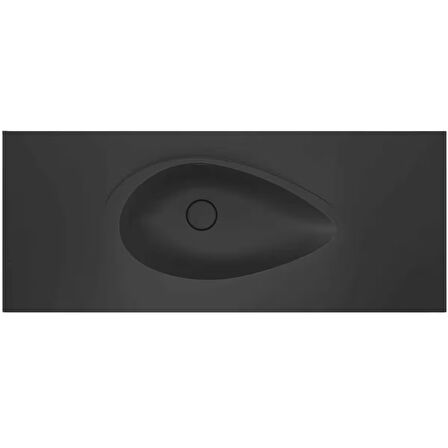 Real Stone Avocado Etajerli 100x50 Antrasit Granit Banyo Lavabosu