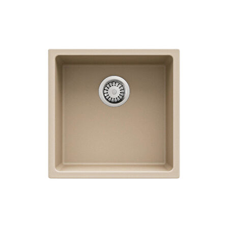 Real Stone Steep 40x40 Krem Granit Mutfak Eviyesi