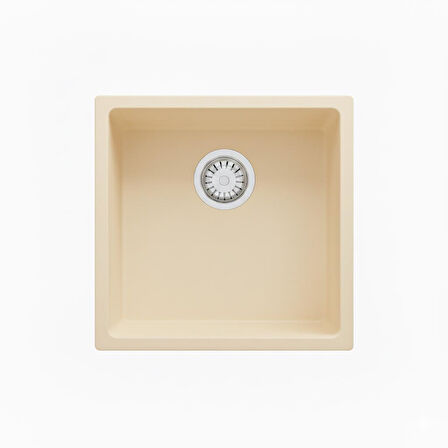 Real Stone Steep 45x40 Krem Granit Mutfak Eviyesi