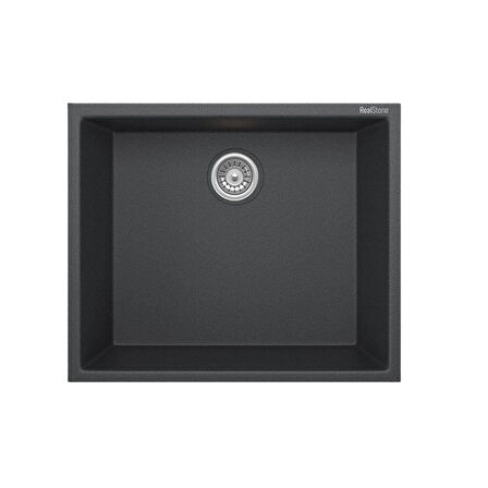Real Stone Steep 50x40 Antrasit Granit Mutfak Eviyesi