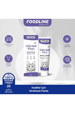 Foodline Sterilised Malt Macun 100 gr | Kısır Kediler İçin Tüy Yumağı Önleyici