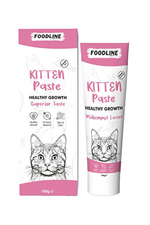 Foodline Kitten Malt Macun 100 gr | Yavru ve Anne Kediler İçin Bağışıklık Sistemi Destekleyici