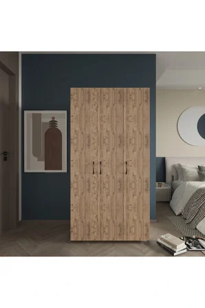 Doruk 3 Kapaklı Çam Elbise Dolabı Çok Amaçlı Dolap 90 cm Genişlik