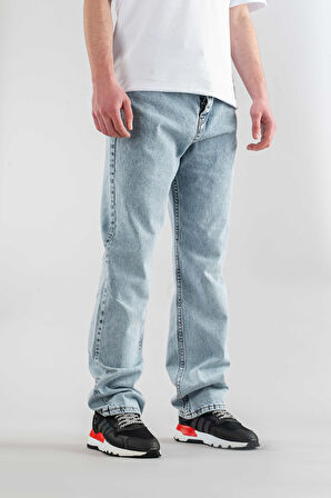 Erkek Taş Baggy Fit Geniş Kalıp Normal Bel Geniş Paça Jean Bol Pantolon