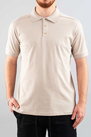 Erkek Slim Fit %100 Pamuklu Yumuşak Dokulu Polo Yaka T-Shirt Basic Tişört