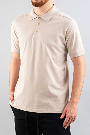 Erkek Slim Fit %100 Pamuklu Yumuşak Dokulu Polo Yaka T-Shirt Basic Tişört