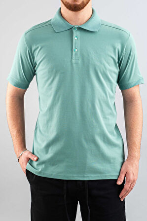 Erkek Slim Fit %100 Pamuklu Yumuşak Dokulu Polo Yaka T-Shirt Basic Tişört