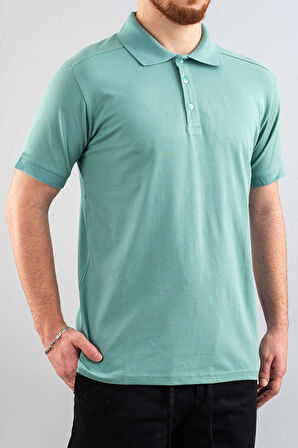 Erkek Slim Fit %100 Pamuklu Yumuşak Dokulu Polo Yaka T-Shirt Basic Tişört