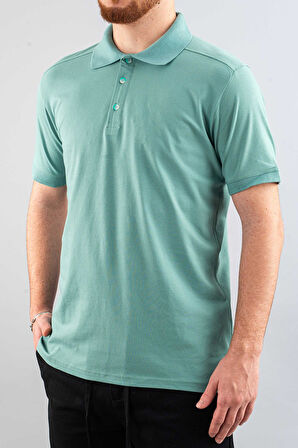 Erkek Slim Fit %100 Pamuklu Yumuşak Dokulu Polo Yaka T-Shirt Basic Tişört