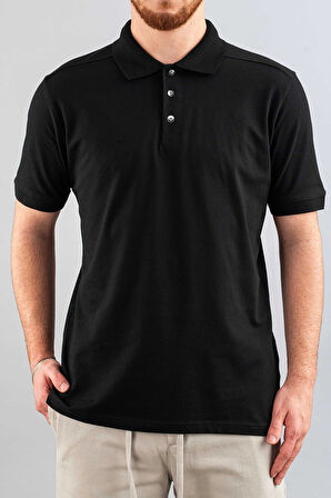 Erkek Slim Fit %100 Pamuklu Yumuşak Dokulu Polo Yaka T-Shirt Basic Tişört