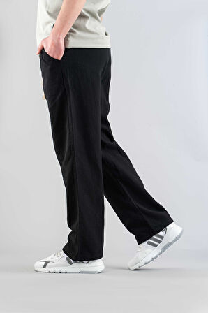 Erkek Pantolon Beli Lastikli Keten rahat Esnek Likralı Basic Pamuklu Jogger