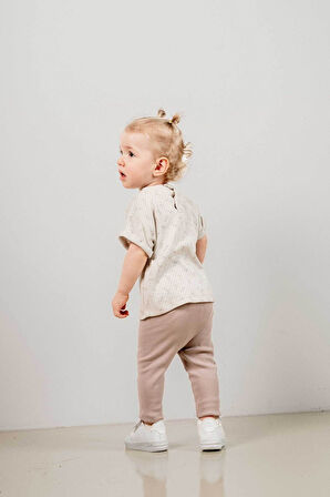 Bebek Çocuk Pamuklu 2'li Takım Ilk Ben Trend Moda Alt Üst Takım