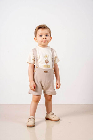 Bebek Çocuk Natural Pamuklu 2'li Takım Ilk Ben Trend Moda Alt Üst Takım