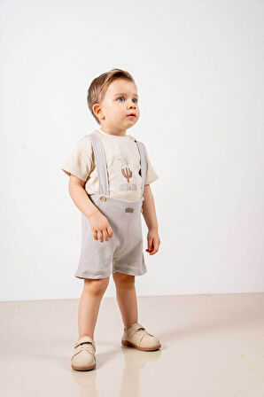 Bebek Çocuk Natural Pamuklu 2'li Takım Ilk Ben Trend Moda Alt Üst Takım