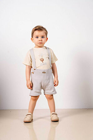 Bebek Çocuk Natural Pamuklu 2'li Takım Ilk Ben Trend Moda Alt Üst Takım