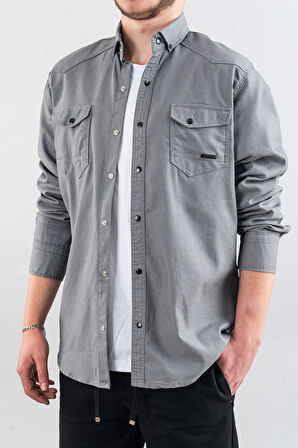 Slim Fit Dar Kalıp Erkek Kot Gömlek
