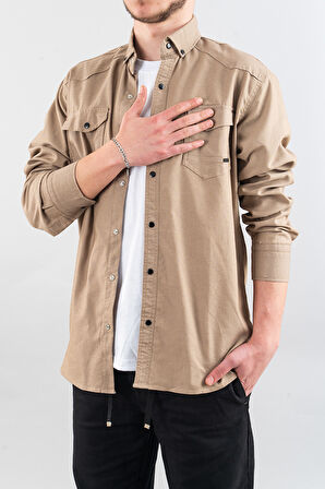 Slim Fit Dar Kalıp Erkek Kot Gömlek