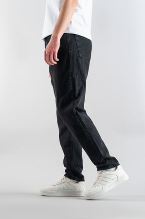 Erkek Rahat Likralı Denim Kot Pantolon Düğme Kapama