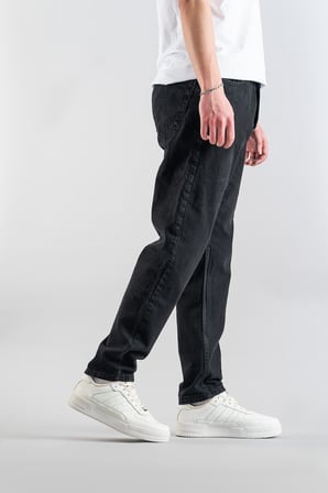 Erkek Rahat Likralı Denim Kot Pantolon Düğme Kapama
