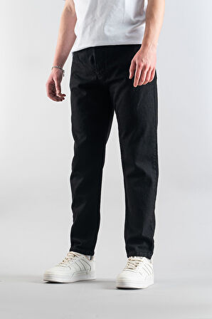 Erkek Rahat Likralı Denim Kot Pantolon Düğme Kapama