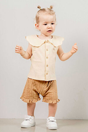 Bebek Çocuk Pamuklu Şortlu 2'li Takım Ilk Ben Trend Moda Alt Üst Takım