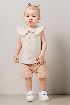 Bebek Çocuk Pamuklu Şortlu 2'li Takım Ilk Ben Trend Moda Alt Üst Takım