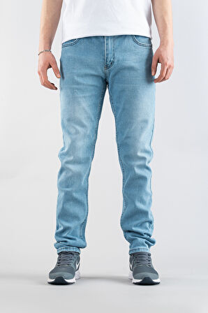 Erkek Slim Fit Dar Kesim Kot Pantolon