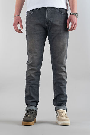 Erkek Slim Fit Dar Kesim Kot Pantolon