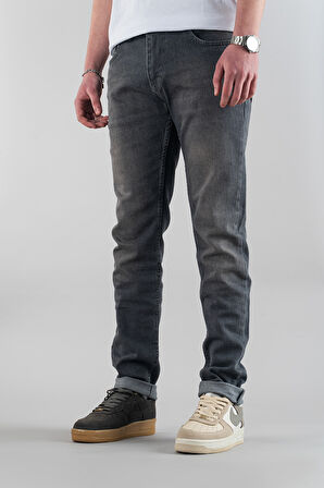 Erkek Slim Fit Dar Kesim Kot Pantolon