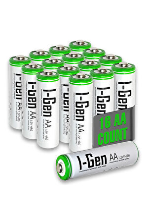 I-Gen AA 2700mah 1.2v Yüksek Kapasite 16'lı Şarj Edilebilir Pil