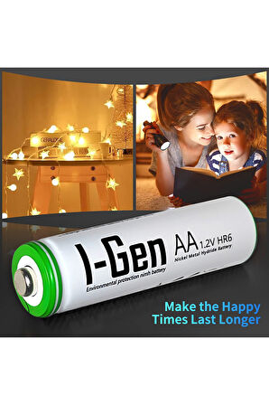 I-Gen AA 2700mah 1.2v Yüksek Kapasite 16'lı Şarj Edilebilir Pil