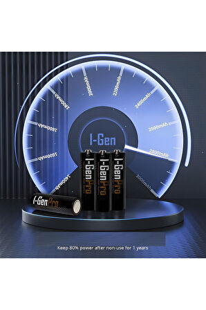 I-Gen G811 8'li Pil Şarj Aleti + 8 Adet AAA Pro 1100 mAh  Şarj Edilebilir İnce Şarjlı Kalem Pilli Set 1.2V Ni-MH