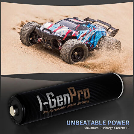 I-Gen P177 8'li Paket Pro Şarjlı Pil 4 Adet AA Pro 2950 mAh Şarjlı Kalem Pil + 4 Adet AAA Pro 1100 mAh Şarjlı İnce Kalem Pil 1.2V NI-MH