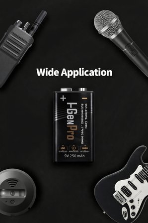 I-Gen D915 2'li AA/AAA/9V Pil Şarj Aleti + 1 Adet 9V Pro 250 Mah 1.2V Ni-Mh Şarjlı 9V Pilli Set