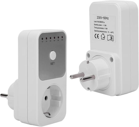 WellHise TM04 Geri Sayım Ayarlı Zamanlayıcı Priz - 16A 3680W Dijital Zaman Ayarlı Priz