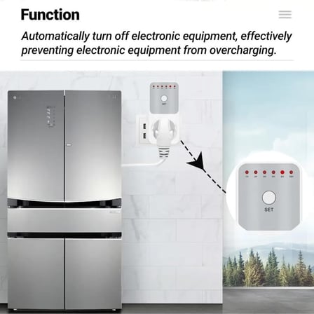 WellHise TM04 Geri Sayım Ayarlı Zamanlayıcı Priz - 16A 3680W Dijital Zaman Ayarlı Priz