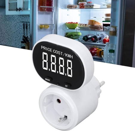 WellHise PM 005 Dijital Enerji Ölçer Priz - Dönebilir VA Ekranlı Wattmetre - 16A 3680W