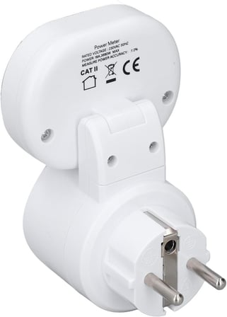 WellHise PM 005 Dijital Enerji Ölçer Priz - Dönebilir VA Ekranlı Wattmetre - 16A 3680W