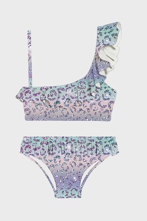 Slipstop Nora Junior Kolay Kuruyan Uv Korumalı Fırfırlı Bikini Kız Çocuk BİKİNİ SB2611000605 LİLA