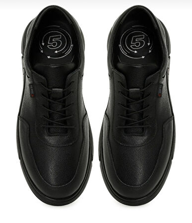 Polaris 109006 Siyah Hakiki Deri Erkek Ayakkabı