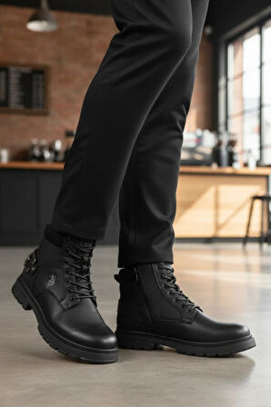 U.S. Polo Assn. WOXIC 5PR 102038387 Erkek Bot Siyah 40-45 