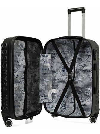 Lumberjack Lugano Siyah Renk Büyük Boy Valiz