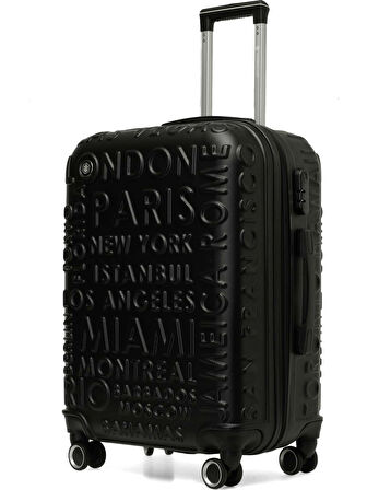 Lumberjack Lugano Siyah Renk Orta Boy Valiz