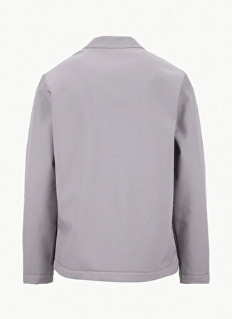 Reebok CN 10901 BAST SOFTSHELL Gri Regular Fit Düz Erkek Zip Ceket