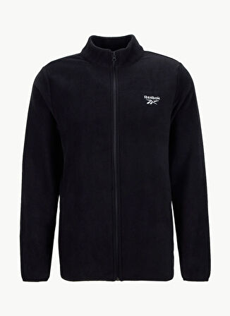 Reebok CN 10904 PIER POLAR FZ Siyah Regular Fit Düz Erkek Zip Ceket