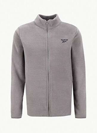 Reebok CN 10905 PIER POLAR FZ Gri Regular Fit Düz Erkek Zip Ceket