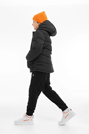 Lumbejack GLLOREN Dokuma Çocuk Mont Siyah