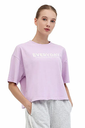 5W WL FREYA 11SY790 5PR Kadın Mor T-Shirt - 102054402
