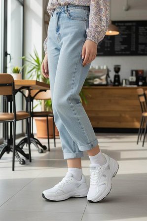U.S. Polo Assn. FELIX WMN TEXTILE 6FX 102066113 Kadın Spor Ayakkabı Beyaz Gri 36-40 
