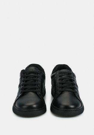 Siyah Deri Erkek Sneaker